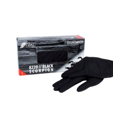 Latex-Handschuhe puderfrei 100St. schwarz, Gr. S