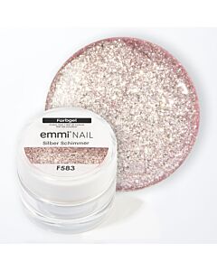 Emmi-Nail Farbgel Silber Schimmer 5ml -F583-