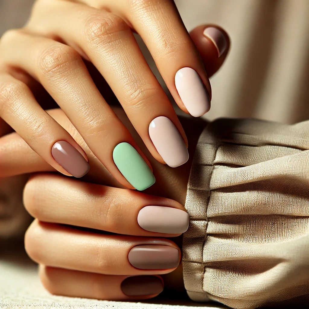 Hand mit rose Nägeln im Barbie Look auf rosa Hintergrund